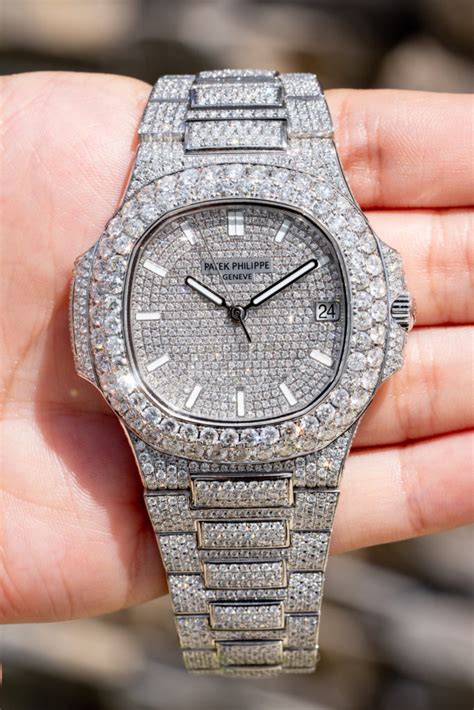 patek philippe 18ct white gold and diamond set watch